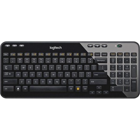 Logitech Wireless Keyboard, 14"x5-1/2"x1/2", Black LOG920004088